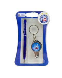 KIT CANETA E CHAVEIRO CORTADOR NO BLISTER - Bahia