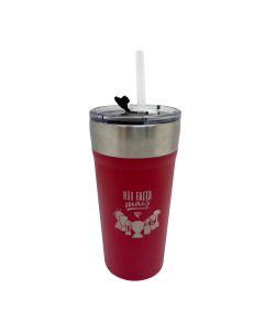 COPO TÉRMICO 500ML COM CANUDO VERMELHO - São Paulo