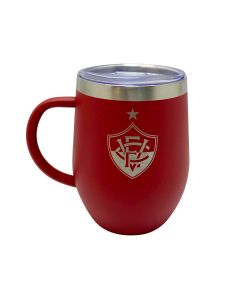 CANECA TÉRMICA INOX 350ML VERMELHA - Vitória