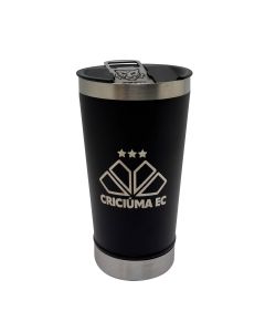 COPO TÉRMICO 500ml COM ABRIDOR PRETO - Criciúma