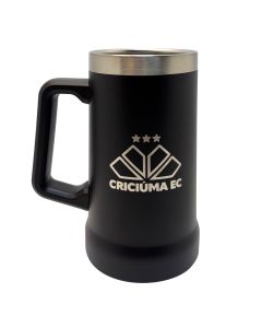 CANECA TÉRMICA 700ML PRETA COM ALÇA - Criciúma