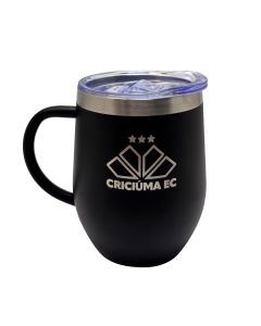 CANECA TÉRMICA INOX 350ML PRETA - Criciúma