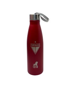 GARRAFA 750ML INOX COM ALÇA VERMELHA - Fortaleza