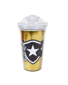 COPO COM TAMPA E BICO DE SILICONE 450ML - Botafogo