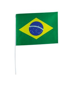 Bandeira de Mão 31x42cm Com Haste de Plástico - Brasil