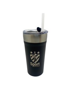 COPO TÉRMICO 500ML PRETA COM CANUDO - Sport Club do Recife