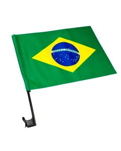 Bandeira com Haste Para Carro 45x30cm com Haste - Brasil