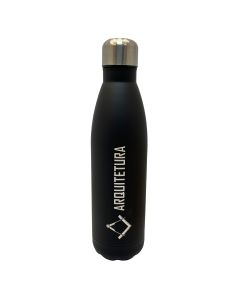 GARRAFA INOX 750ML PRETA - ARQUITETURA