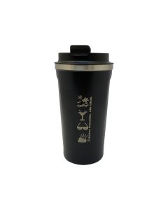 COPO TÉRMICO PRETO 500ml - COLECIONE MOMENTOS