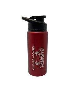 SQUEEZE VERMELHO COM BICO 600ML - O CORPO ALCANÇA