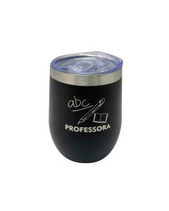 COPO INOX 320ML COM TAMPA - PROFESSORA