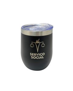 COPO INOX 320ML COM TAMPA - SERVIÇO SOCIAL