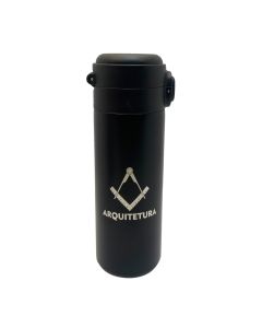 GARRAFA TÉRMICA 400ML PRETA - Arquitetura