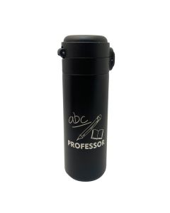 GARRAFA TÉRMICA 400ML PRETA - Professor