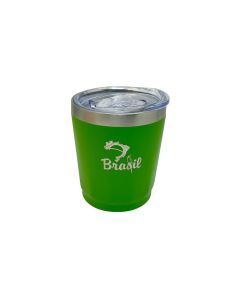 COPO TÉRMICO 200ML VERDE COM TAMPA - Brasil