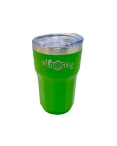 COPO TÉRMICO 300ML VERDE COM TAMPA - Brasil