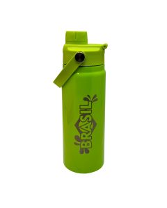 GARRAFA TÉRMICA 600ML VERDE COM ALÇA - Brasil