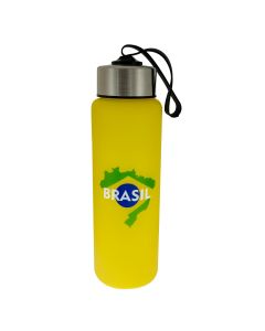 GARRAFA DE PLÁSTICO 680ML AMARELA COM ALÇA - Brasil
