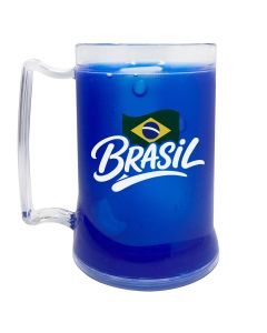 CANECA GEL AZUL 400ML - Brasil